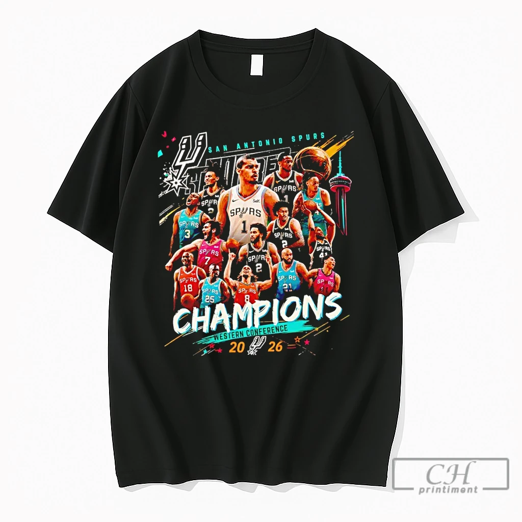 Premium San Antonio Spurs Basketball Players Western Conference Champions 2026 T Shirts Sweater Hoodie
