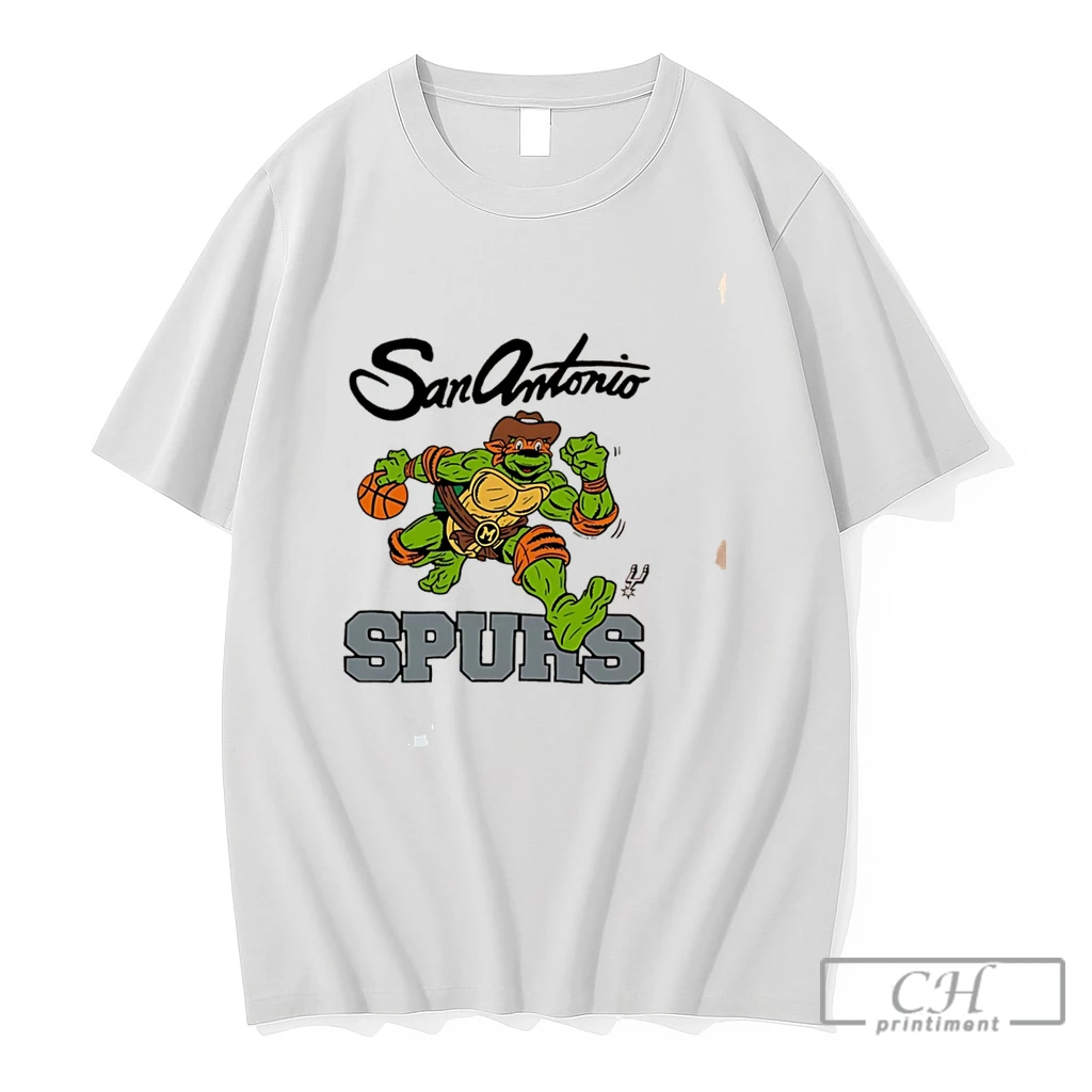 Premium San Antonio Spurs Features Teenage Mutant Ninja Turtles Holding Basketball Tee T Shirts Sweater Hoodie