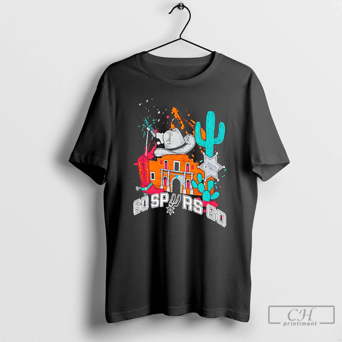 Premium San Antonio Spurs Remember The Spurs Colorful Alamo Graphic Tee T Shirts Sweater Hoodie
