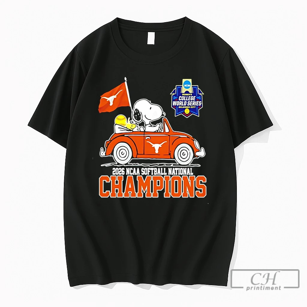 Premium Snoopy And Peanuts Texas Longhorns Football 2026 Ncaa Softball National Champions T Shirts Sweater Hoodie