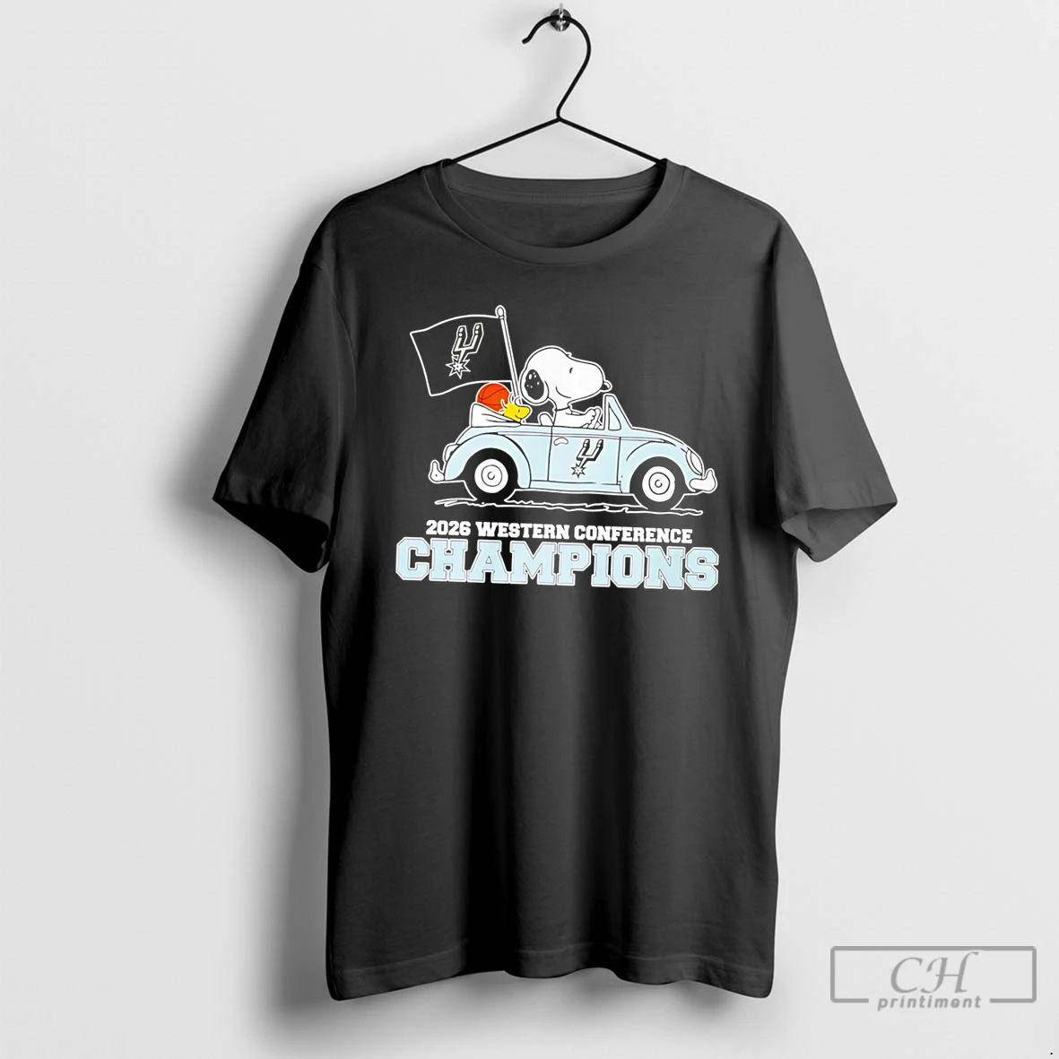 Premium Snoopy Driver San Antonio Spurs 2026 Western Conference Champions Flag Tee T Shirts Sweater Hoodie