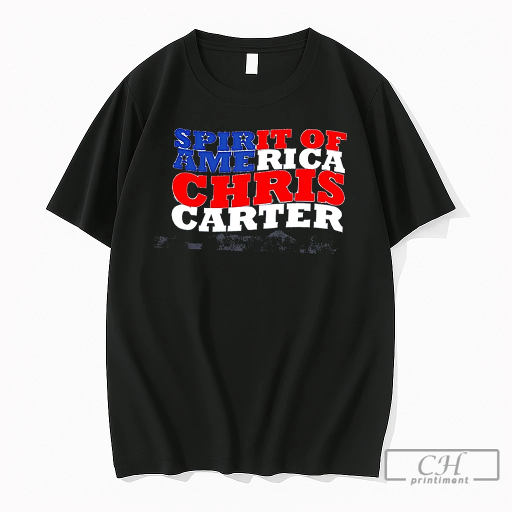 Premium Spirt Of America Chris Carter American Flag Shape Tee T Shirts Sweater Hoodie