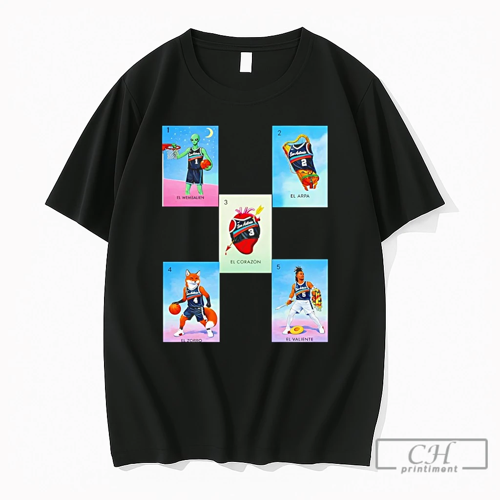 Premium Spurs Loteria El Wembalien Al Corazon El Arpa San Antonio Spurs Basketball Graphic T Shirts Sweater Hoodie