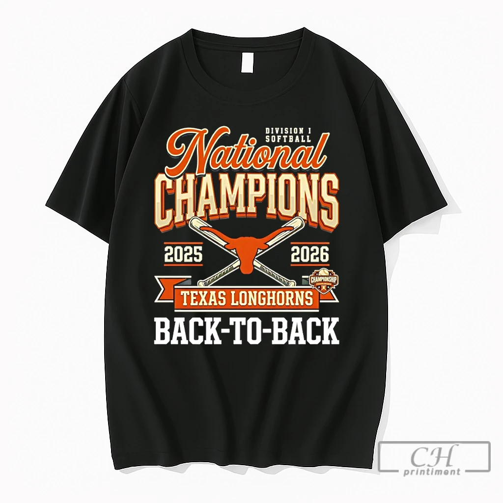 Premium Texas Longhorns National Champs Softball Back To Back 2025 2026 T Shirts Sweater Hoodie