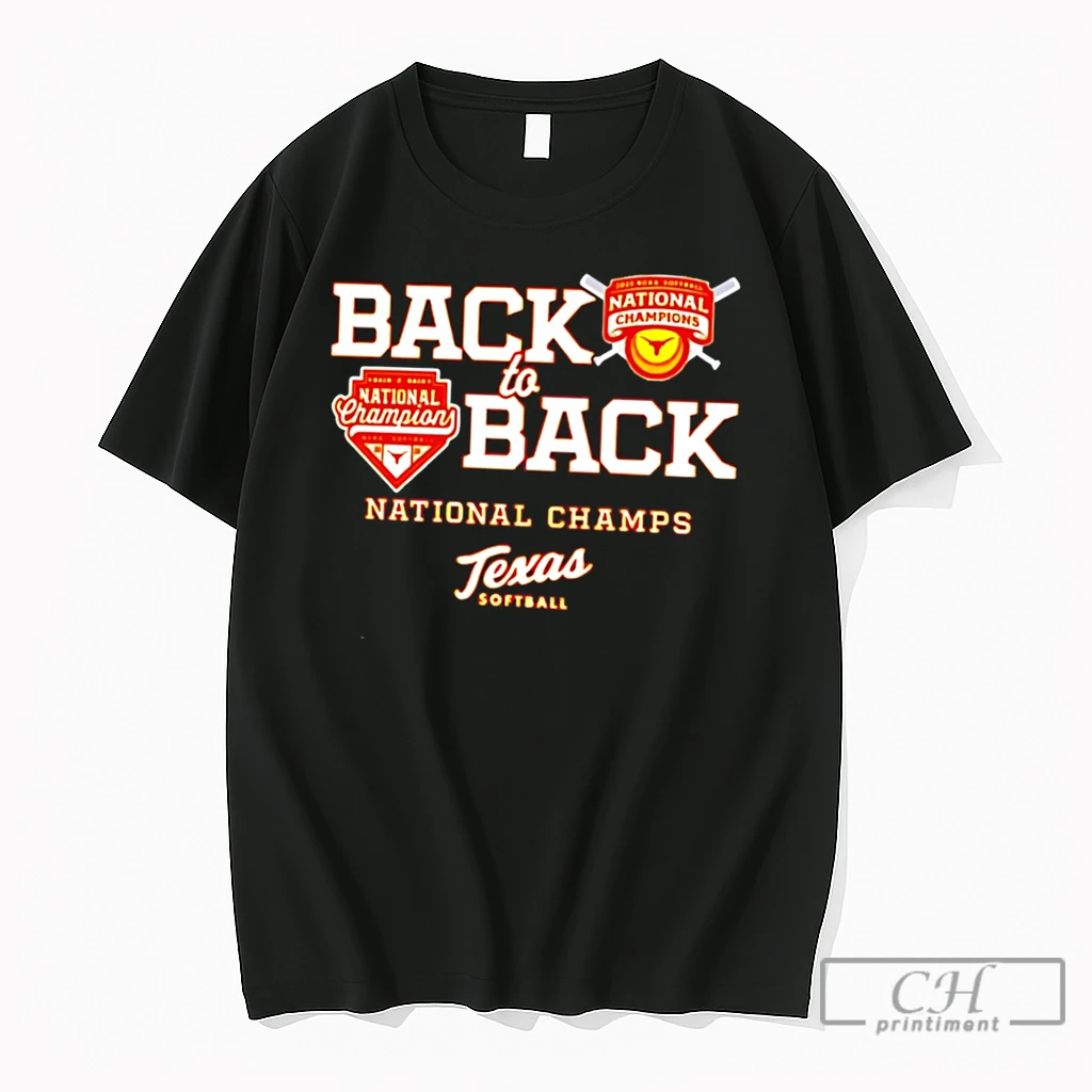 Premium Texas Softball Back To Back National Champions 2026 Tee T Shirts Sweater Hoodie