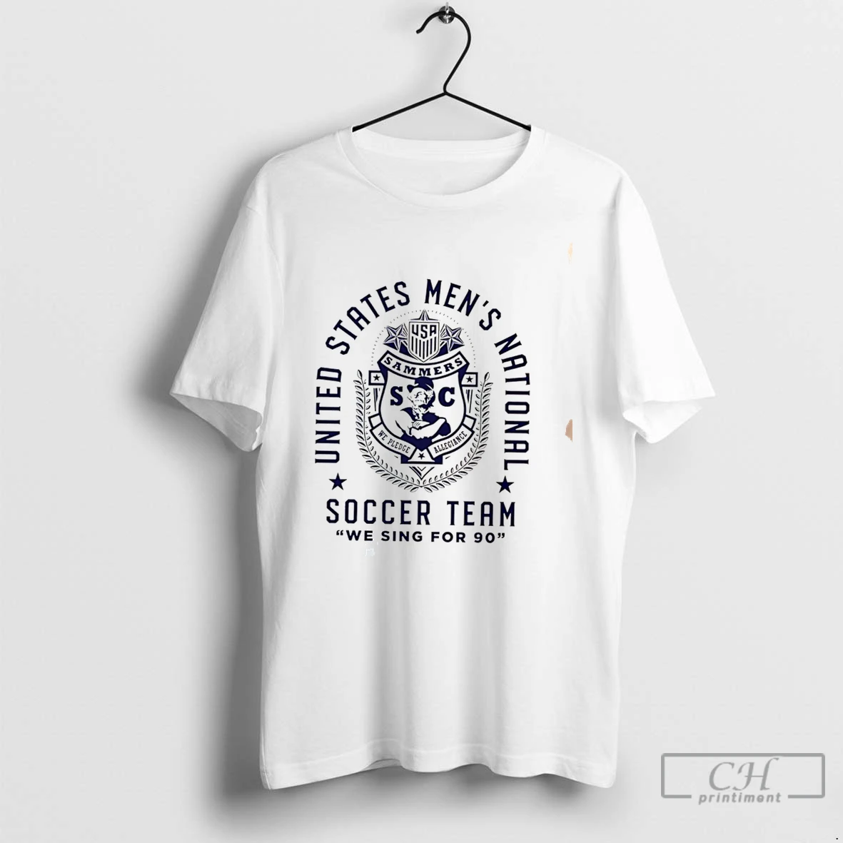 Premium Us Soccer Sammers We Sing For 90 Emblem Logo Tee T Shirts Sweater Hoodie