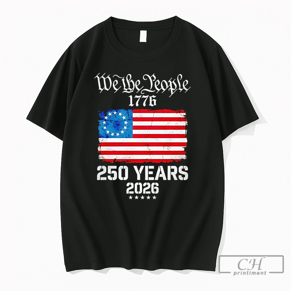 Premium United States Flag We The People 1776 250 Years 2026 T Shirts Sweater Hoodie