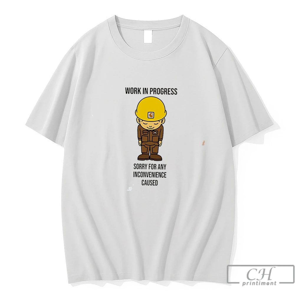 Premium Work In Progress Sorry For Any Inconvenience Caused Funny Construction Tee T Shirts Sweater Hoodie