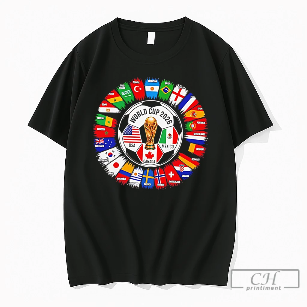 Premium World Cup 2026 Flags Tee T Shirts Sweater Hoodie