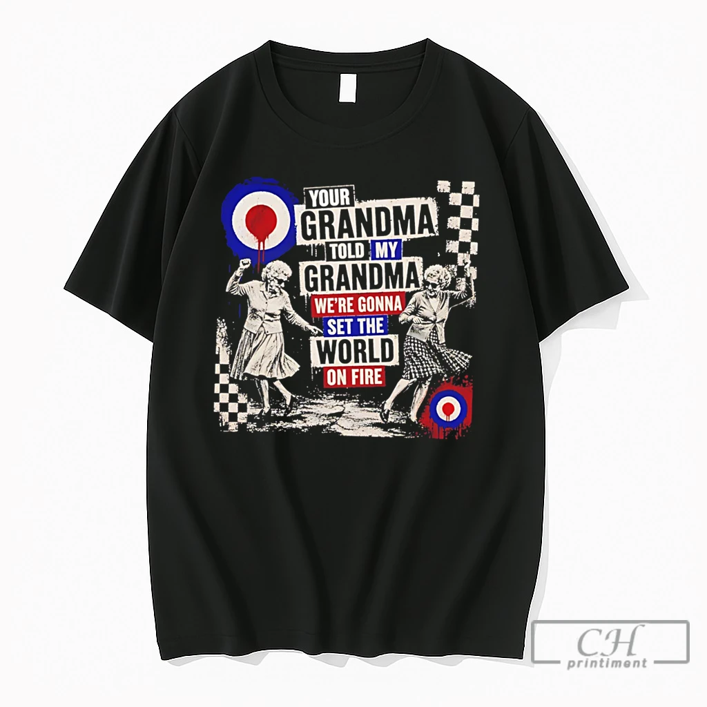 Premium Your Grandma And My Grandma Sitting By The Fire Dance Graphic Tee T Shirts Sweater Hoodie