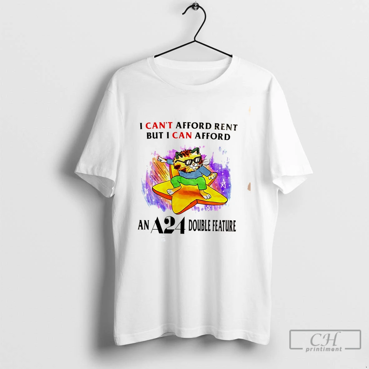 Premium Gbut4rtc I Cant Afford Rent But I Can Afford An A24 Double Feature Tee T Shirts Sweater Hoodie