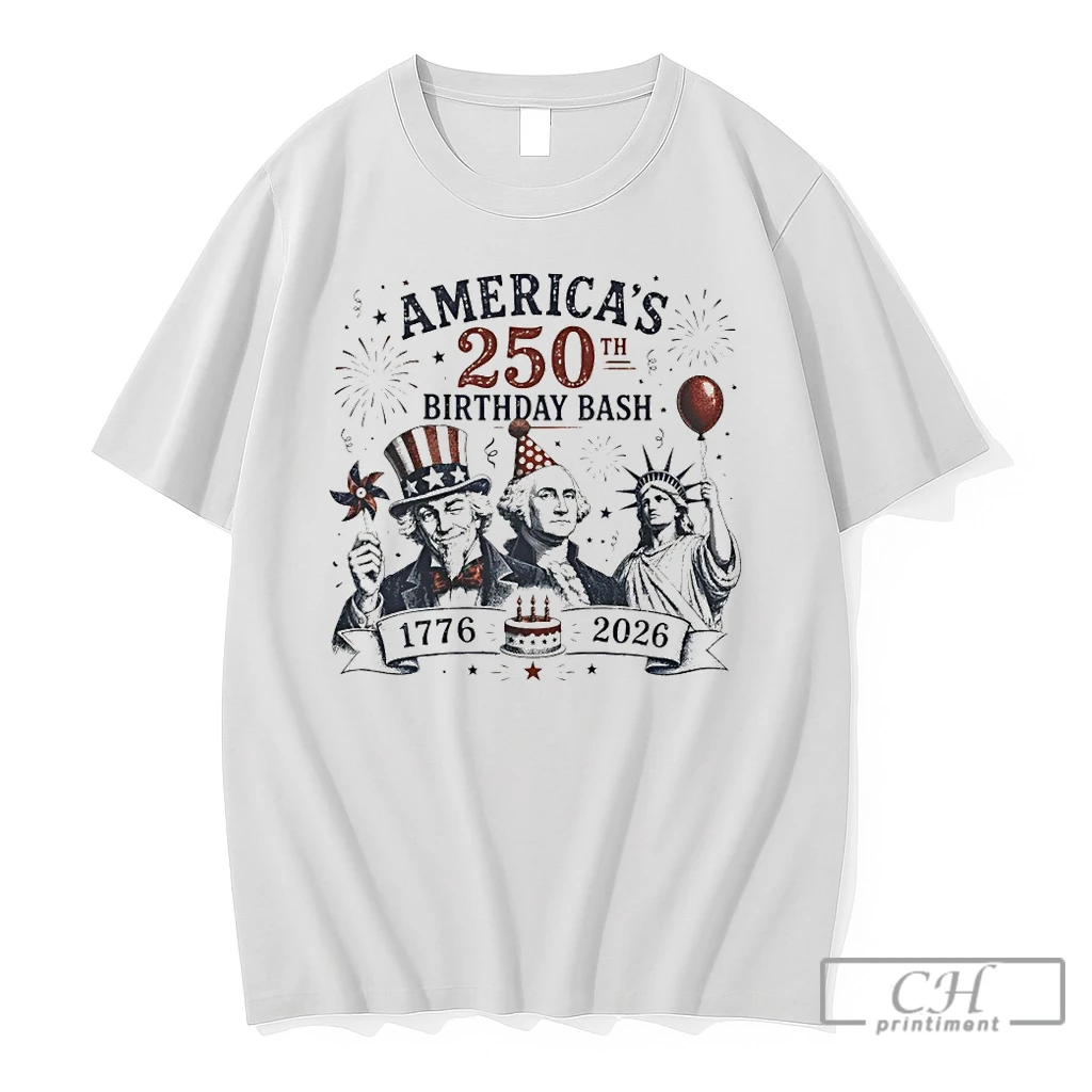 Premium Zjmsspoa Uncle Sam George Washington Statue Of Liberty Americas 250th Birthday Bash T Shirts Sweater Hoodie