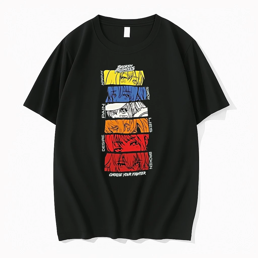 Broken Promises Apathy Sorrow Pain Lies Desire Choose Your Fighter Anime 0 Tshirts Sweater Hoodie