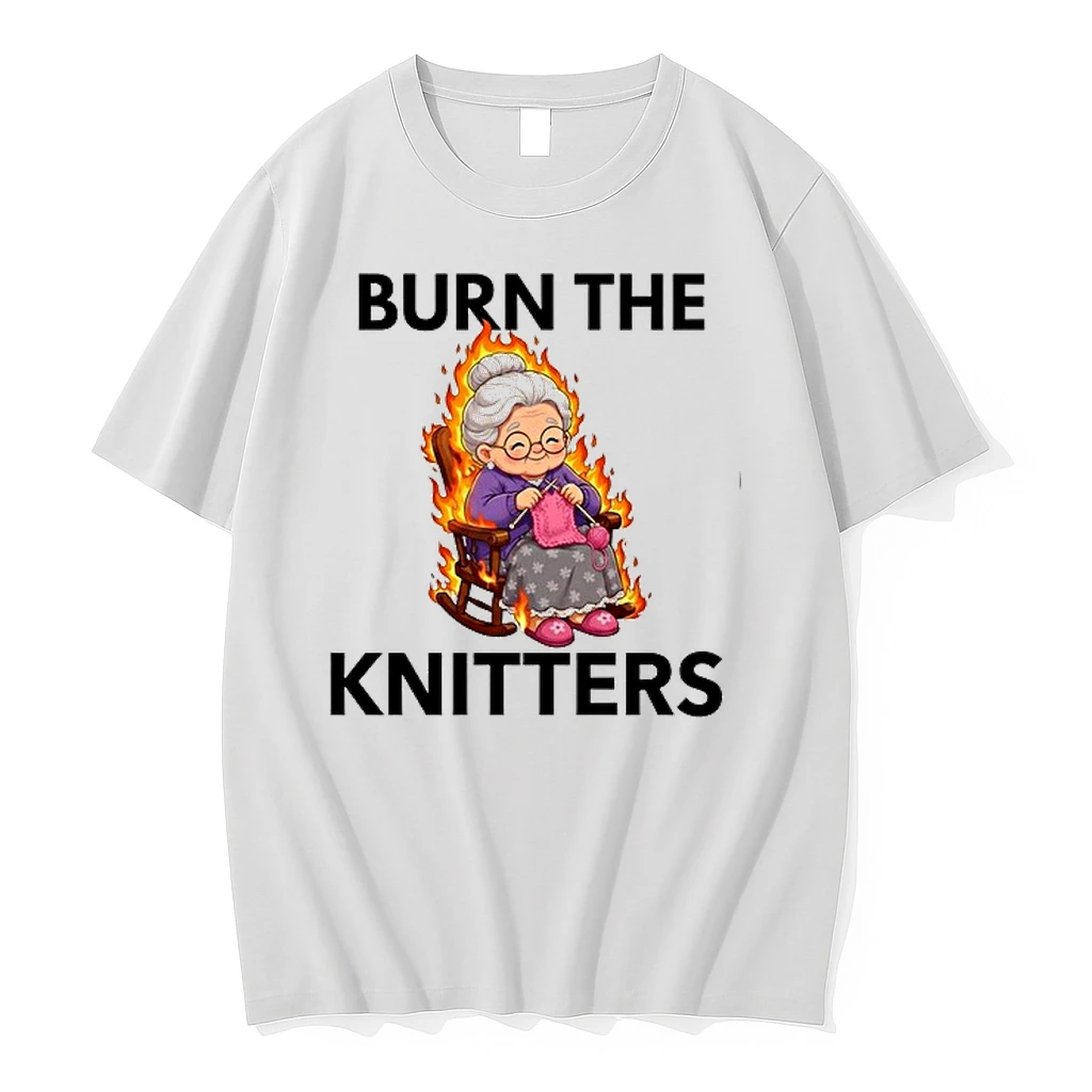 Burn The Knitters Grandma Is Crocheting Flame Graphic 0 Tshirts Sweater Hoodie
