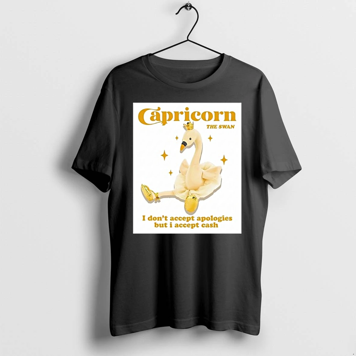 Capricorn The Swan I Dont Accept Apologies But I Accept Cash 0 Tshirts Sweater Hoodie