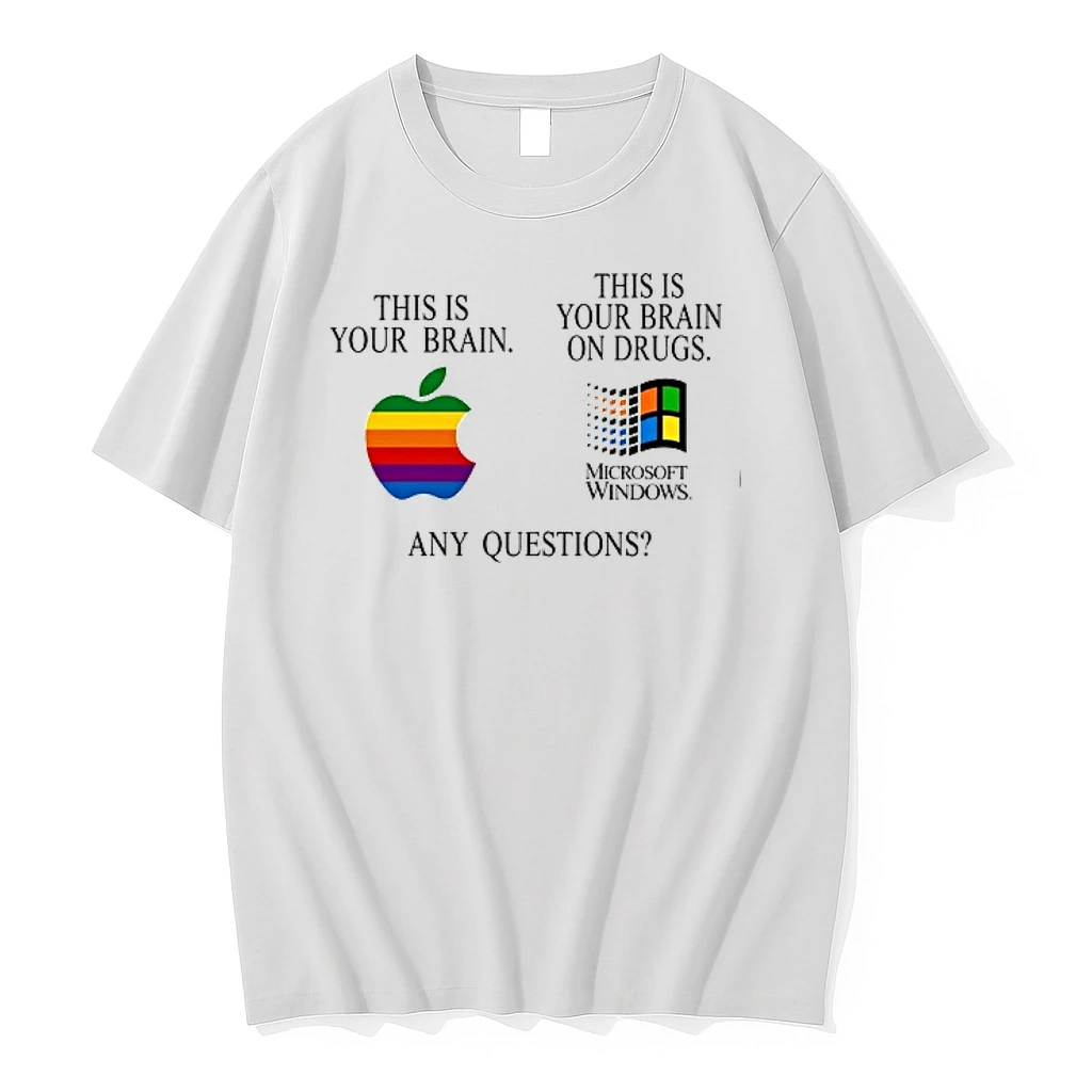 This Your Brain Apple This Is Your Brain One Drugs Microsoft Windows Any Questions 0 Tshirts Sweater Hoodie