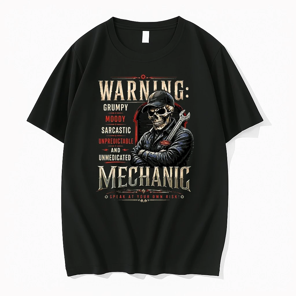 Warning Grumpy Moody Sarcastic Unpredictable And Unmedicated Mechanic Speak At Your Own Risk 0 Tshirts Sweater Hood