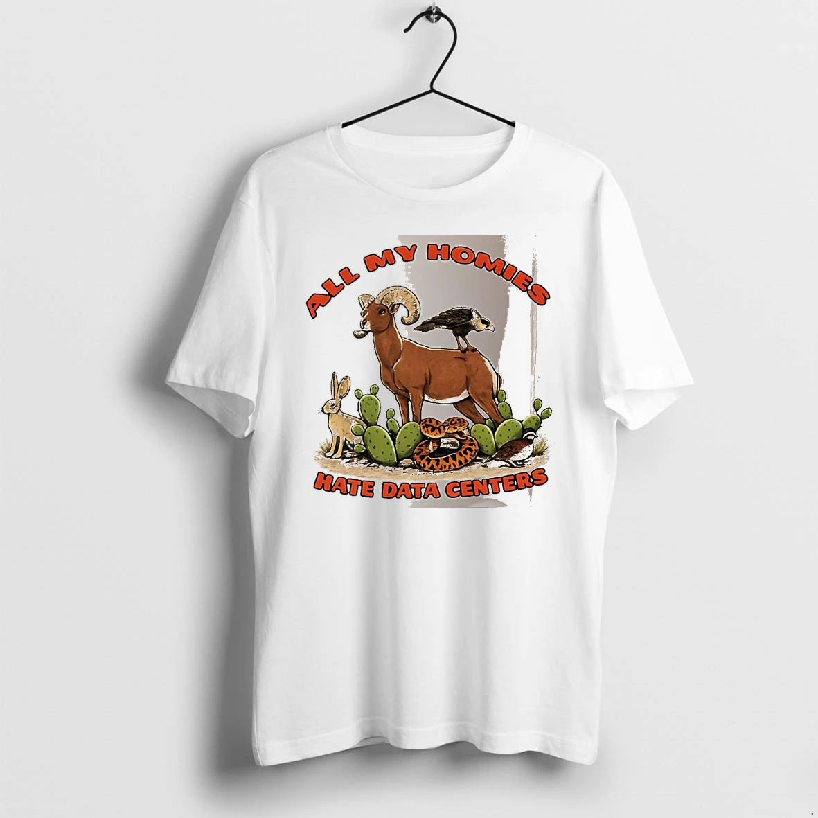 Officials All My Homies Hate Data Centers Bighorn Sheep Desert Wildlife White Premium T Shirt Sweatshirt Hoodie
