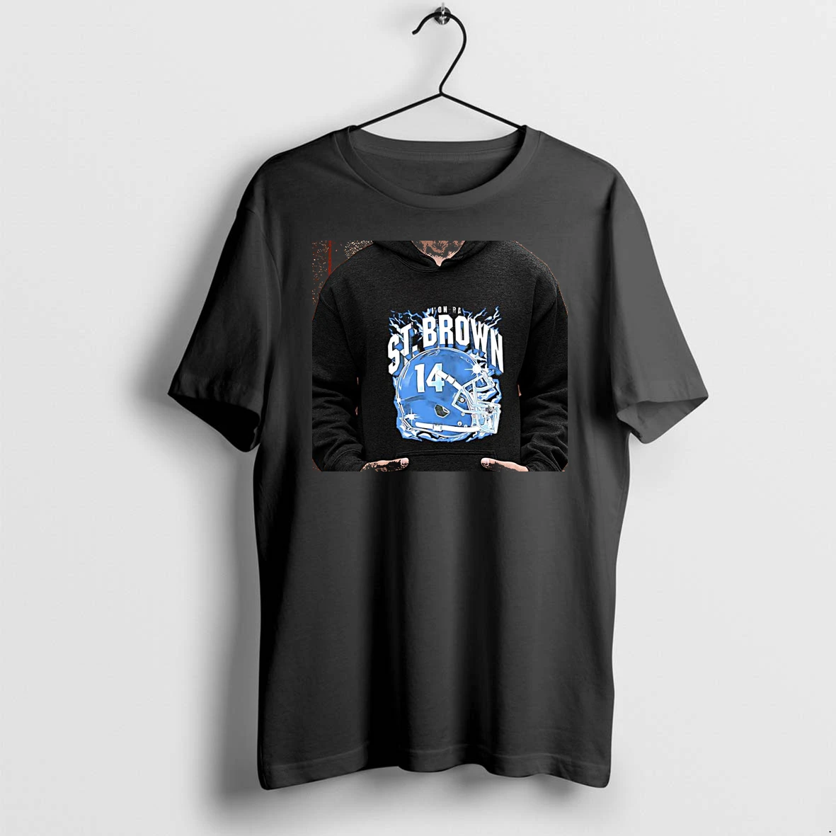 Officials Amon Ra St Brown Detroit Lions Nfl Retro Helmet Premium T Shirt Sweatshirt Hoodie
