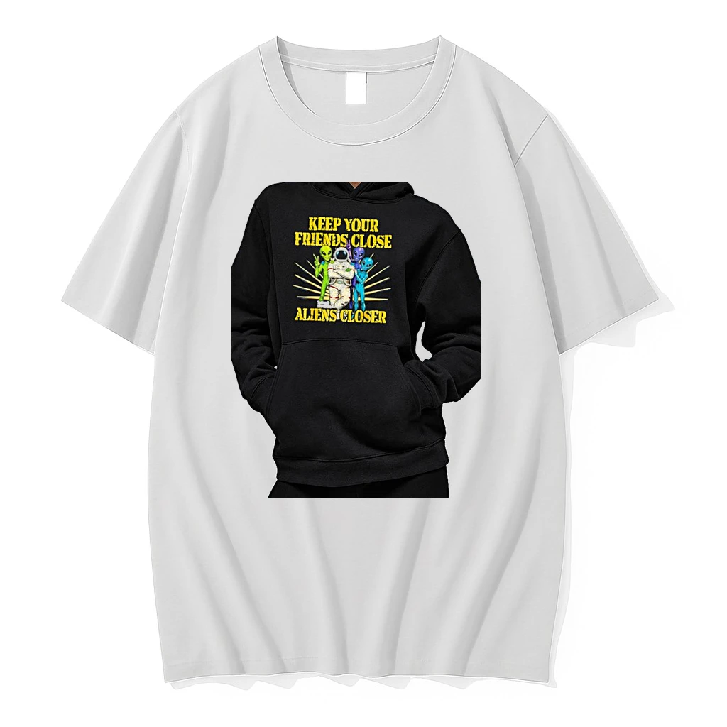 Officials Astronaut And Aliens Keep Your Friends Close Aliens Closer Premium T Shirt Sweatshirt Hoodie