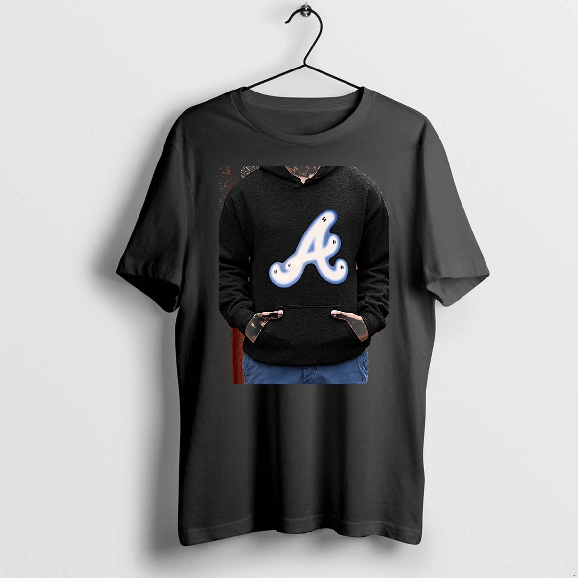 Officials Atlanta Braves Ghost Logo Mlb Premium T Shirt Sweatshirt Hoodie