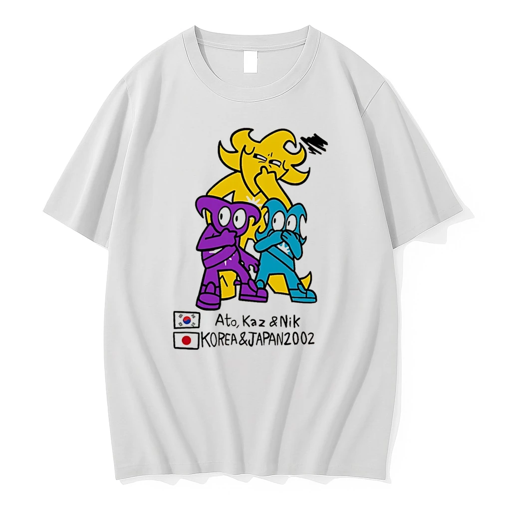 Officials Ato Kaz And Nik 2002 Korea And Japan World Cup Mascots Tee Premium T Shirt Sweatshirt Hoodie