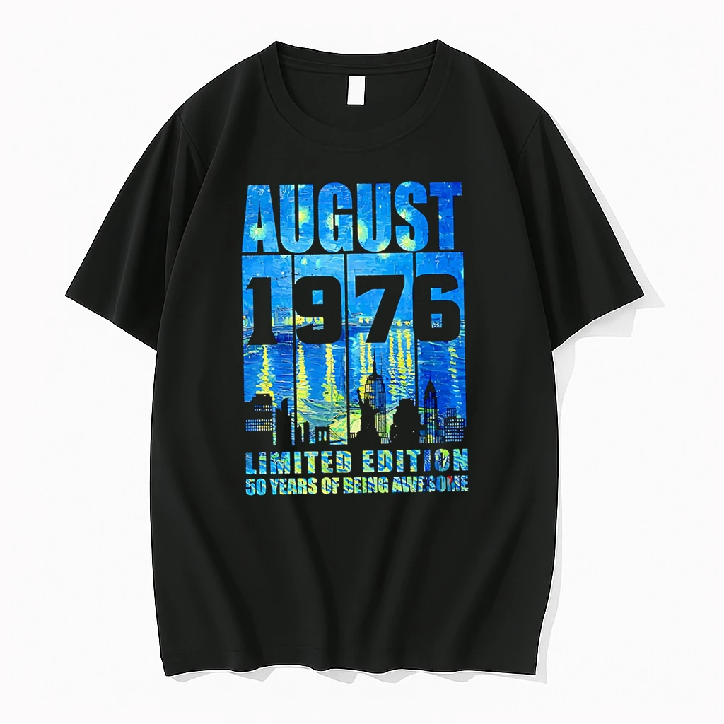 Officials August 1976 Limited Edition 50 Years Of Being Awesome Nyc Skyline Premium T Shirt Sweatshirt Hoodie
