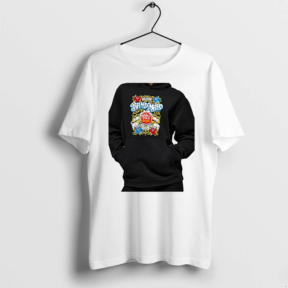 Officials Band Maid Welcome World Tour 2026 March Thru November Premium T Shirt Sweatshirt Hoodie