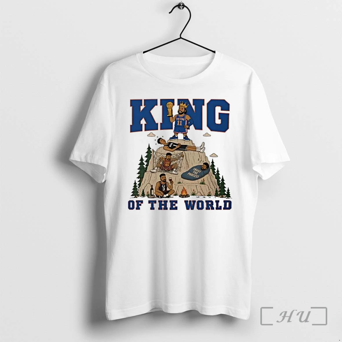 Officials Best New York Knicks King Of The World Warriors Cartoon Graphic Premium T Shirts Sweater Hoodie