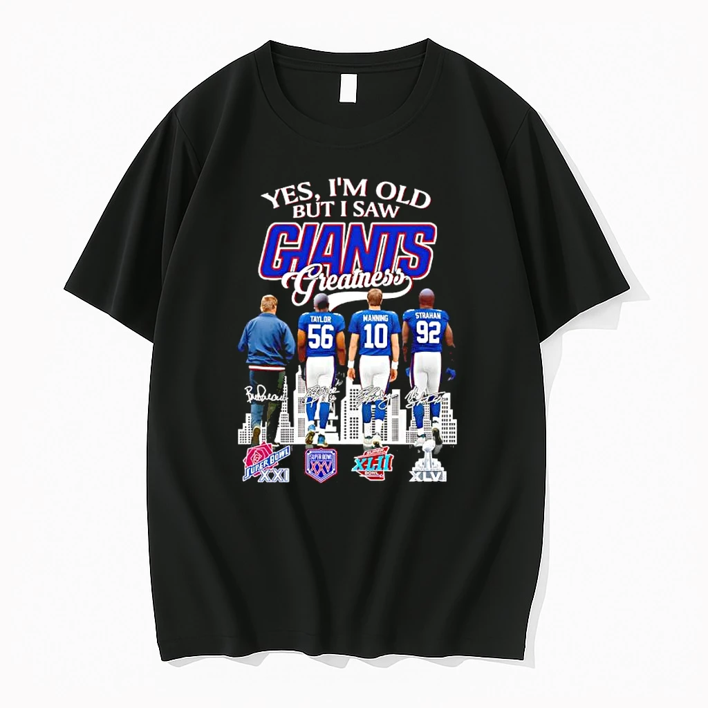 Officials Bill Parcells Lawrence Taylor Eli Manning Michael Strahan New York Giants Nfl Signature Women Premium T Shirt Sweatshirt Hoodie