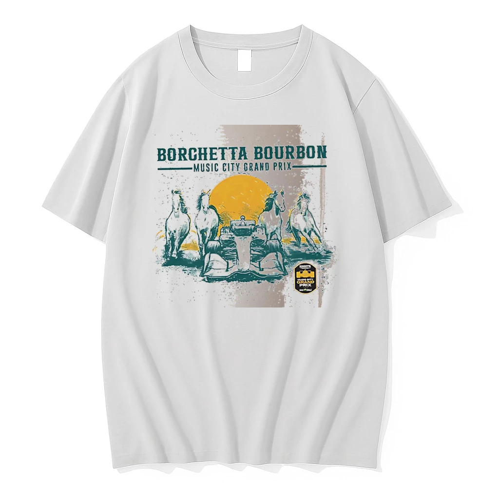 Officials Borchetta Bourbon Music City Grand Prix Race Car Horses White Premium T Shirt Sweatshirt Hoodie