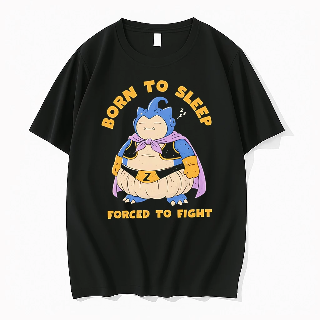 Officials Born To Sleep Forced To Fight Majin Buu Snorlax Premium T Shirt Sweatshirt Hoodie
