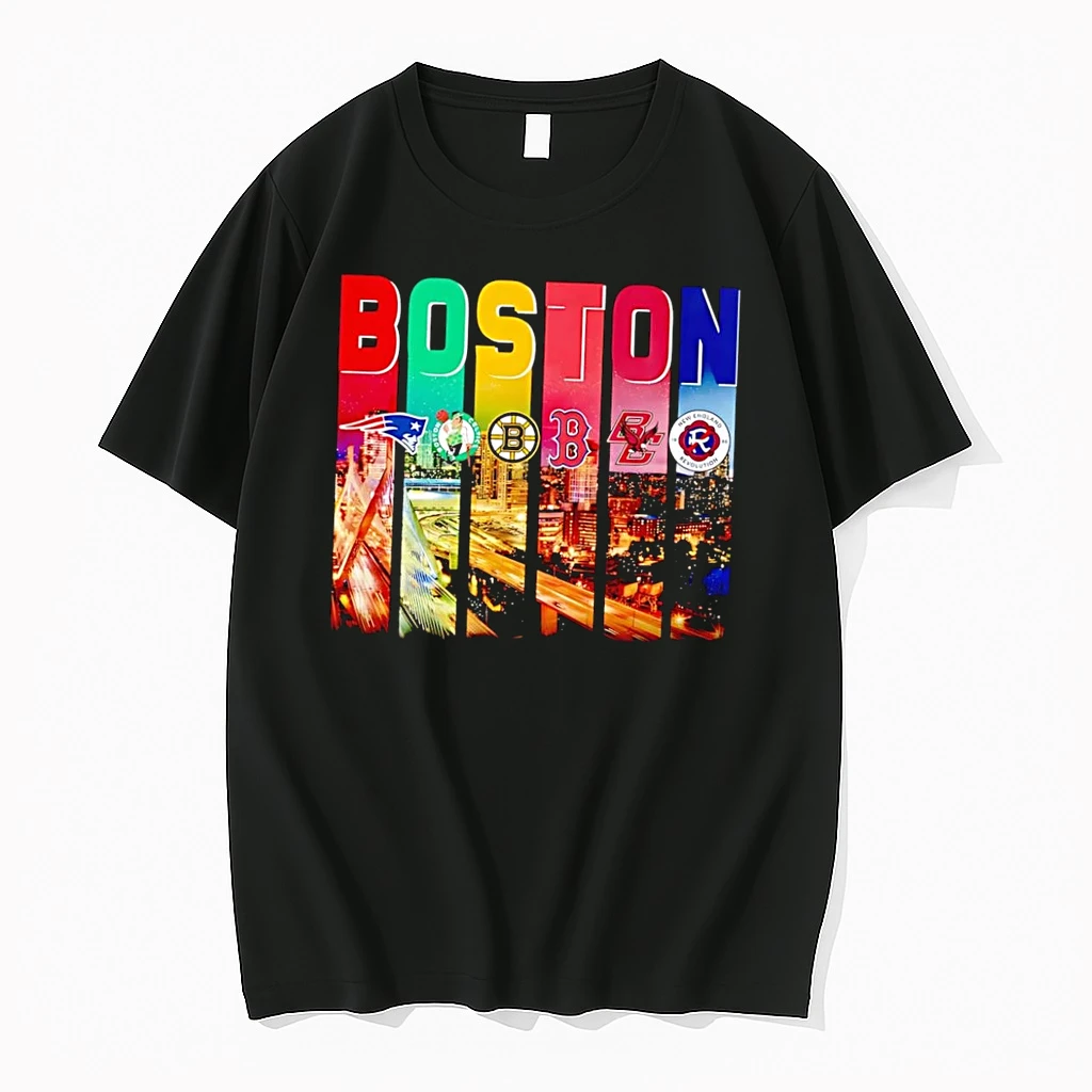 Officials Boston Sports Apparel Patriots Celtics Bruins Red Sox Bc Revolution Team Black Premium T Shirt Sweatshirt Hoodie