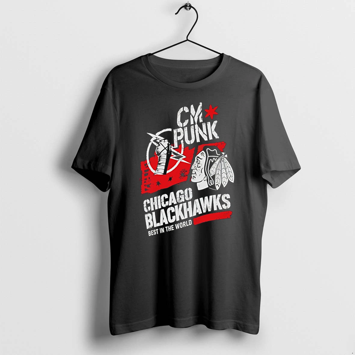 Officials Cm Punk Chicago Blackhawks Best In The World Tee Premium T Shirt Sweatshirt Hoodie