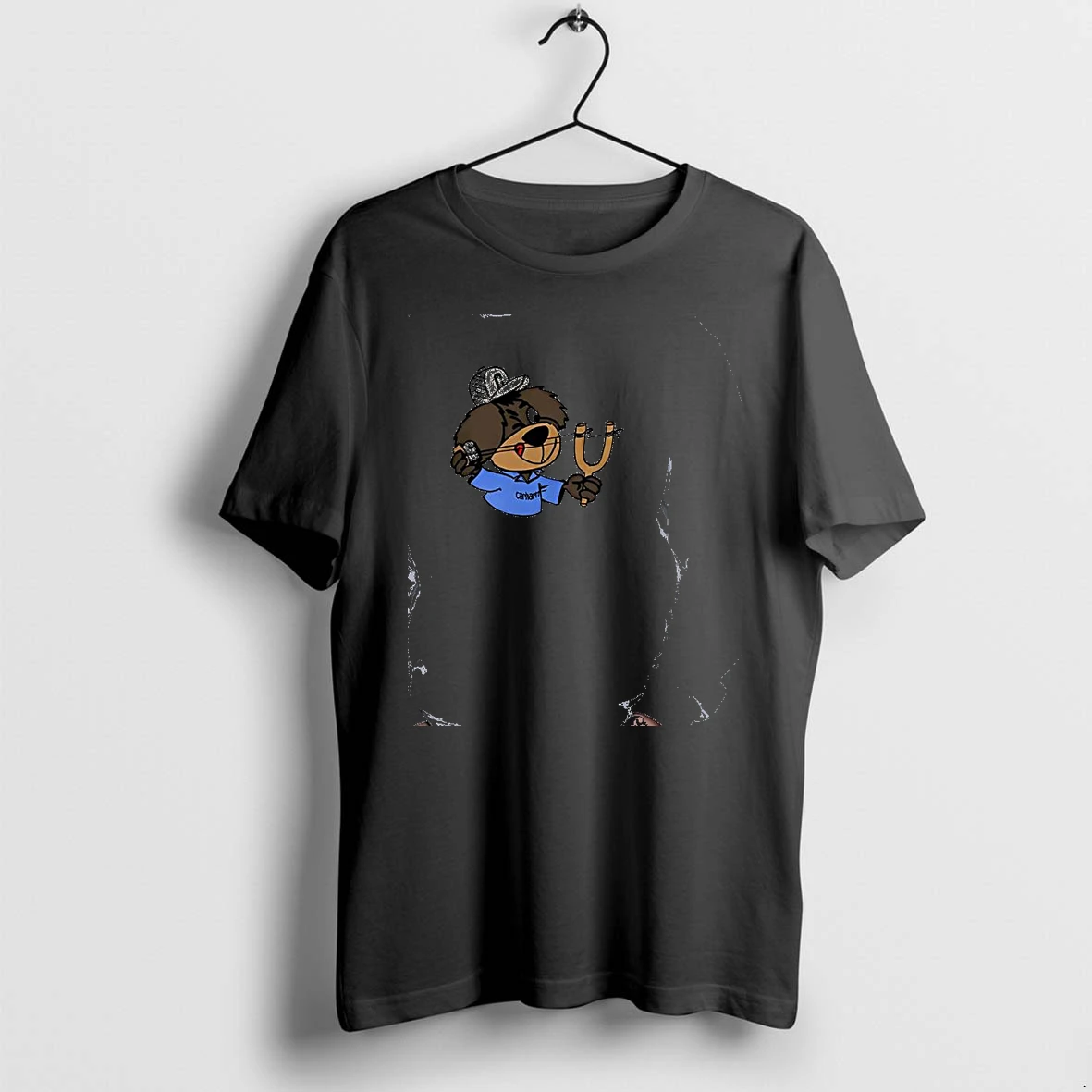 Officials Carhartt Bear Character Holding Slingshot With Carhartt Premium T Shirt Sweatshirt Hoodie