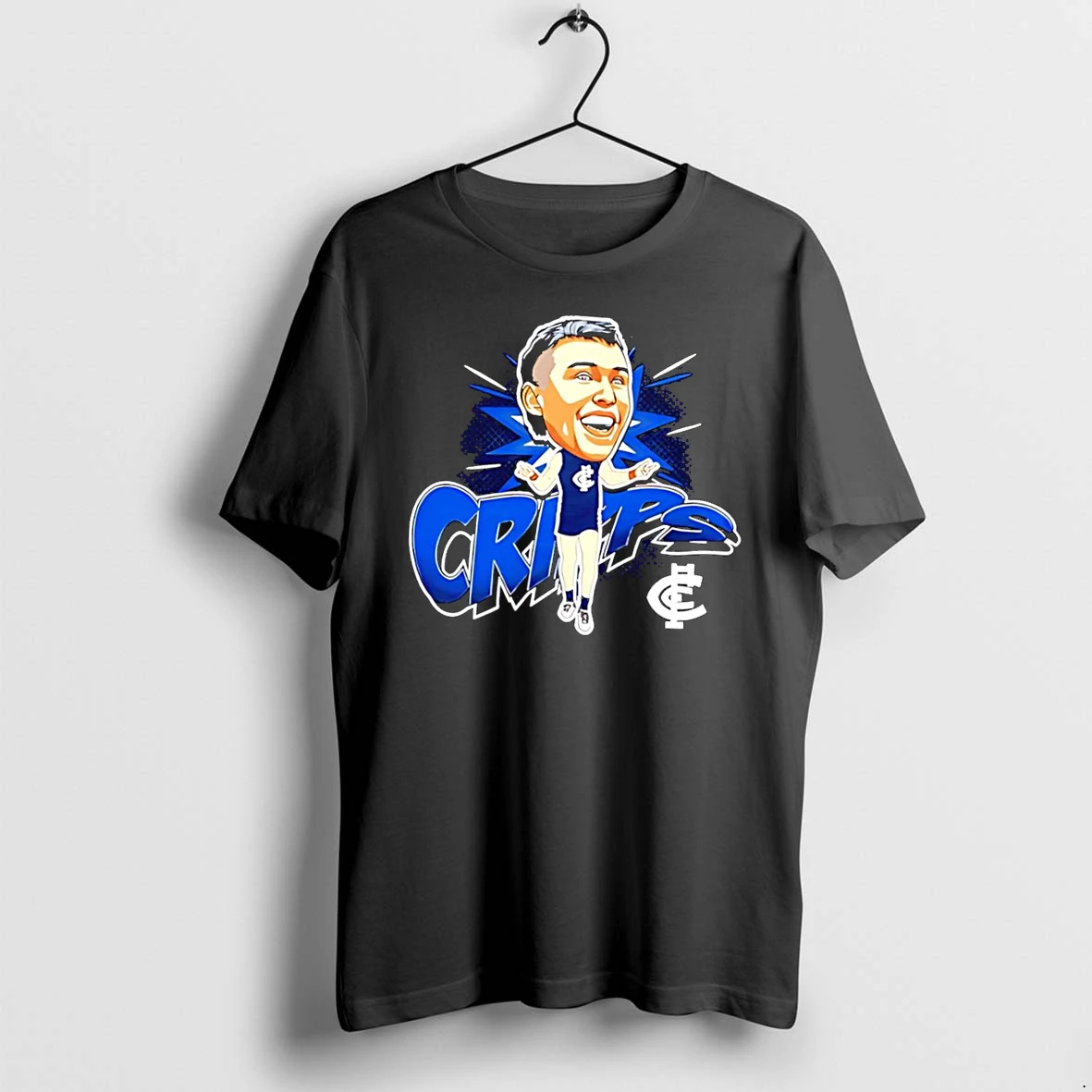 Officials Carlton Football Club Patrick Cripps Caricature Carlton Black Premium T Shirt Sweatshirt Hoodie