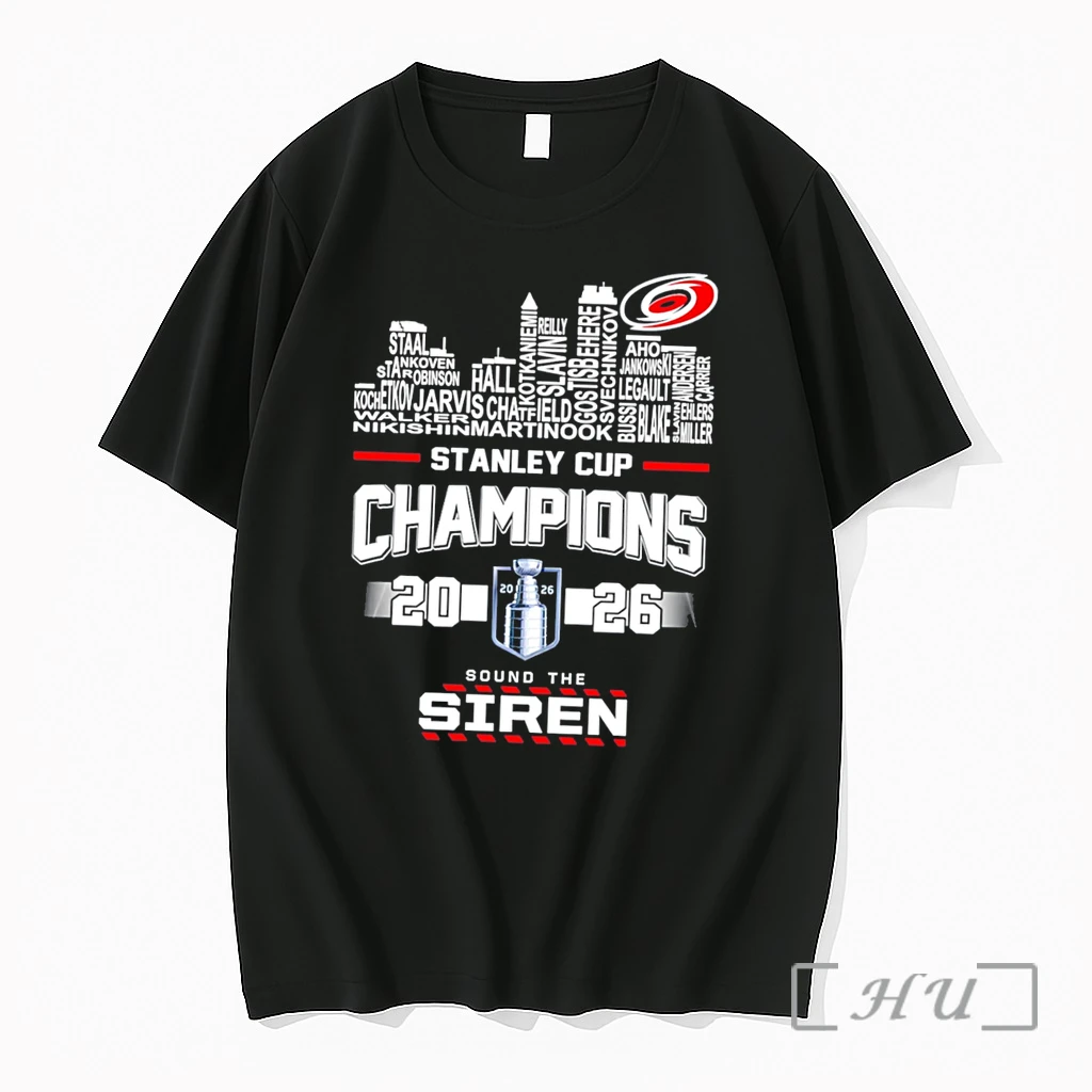 Officials Carolina Hurricanes 2026 Stanley Cup Champions Name Skyline Tee Premium T Shirts Sweater Hoodie