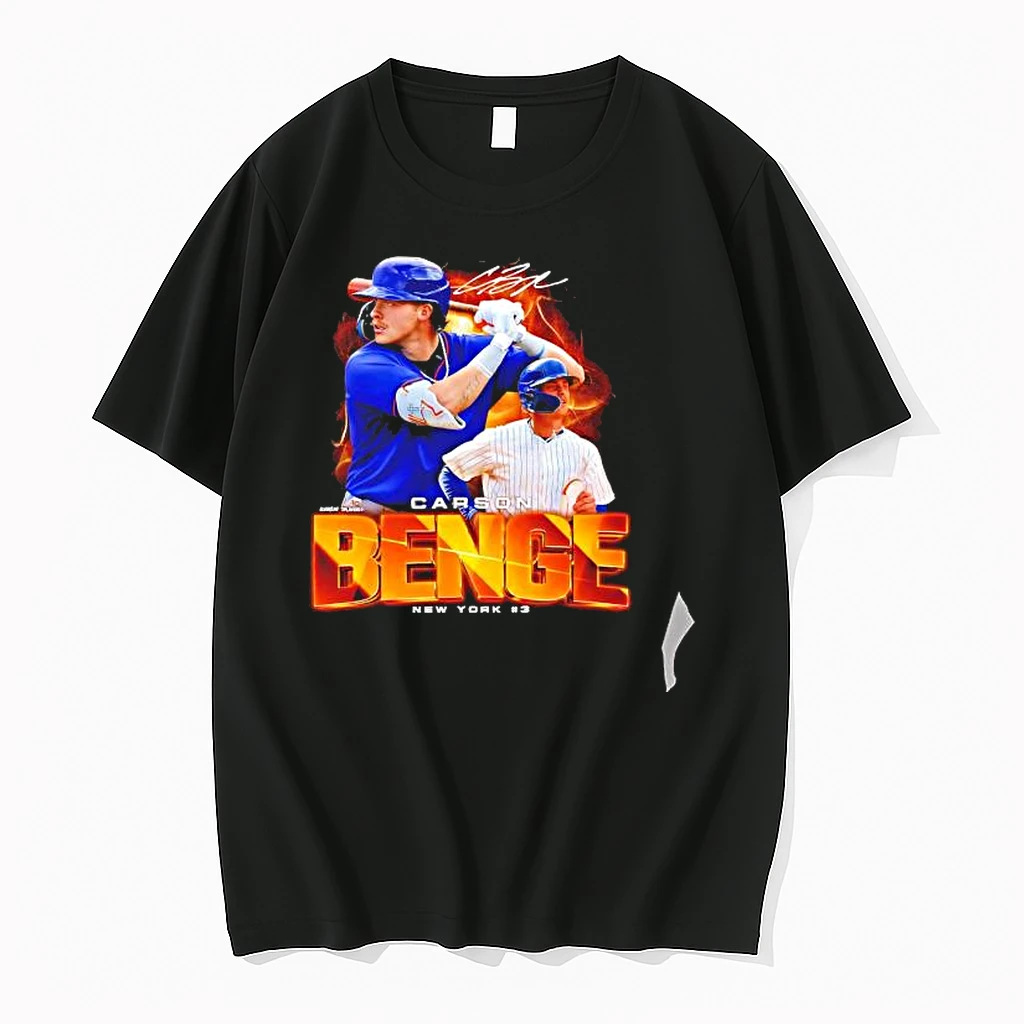 Officials Carson Benge New York Mets Mlb Player Signature Premium T Shirt Sweatshirt Hoodie