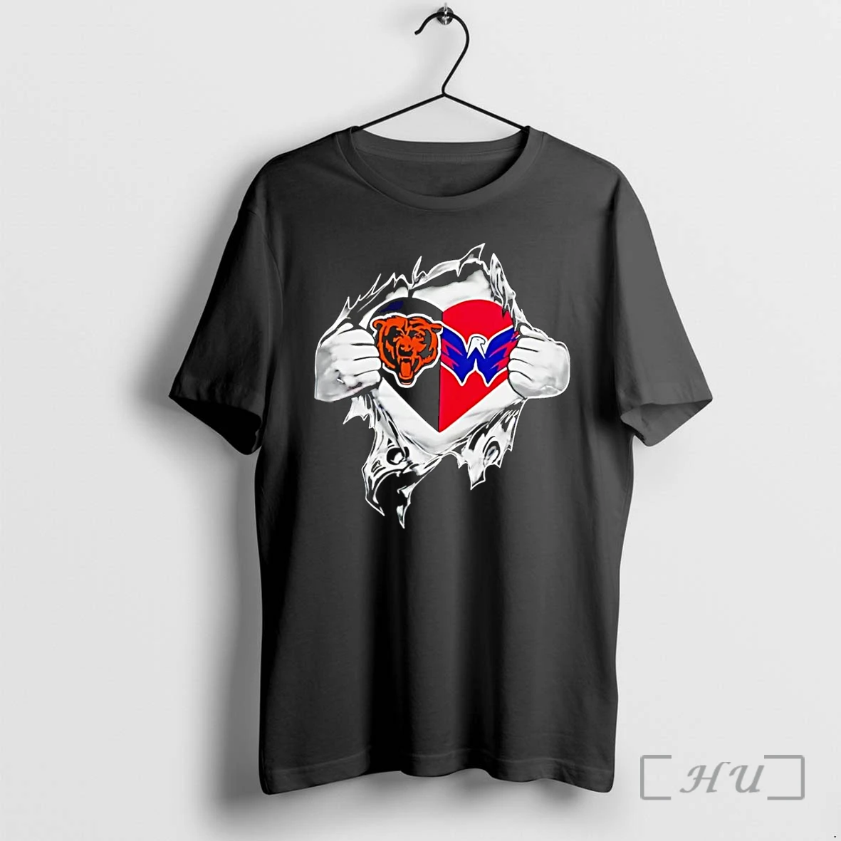 Officials Chicago Bears Washington Capitals Black Premium T Shirts Sweater Hoodie