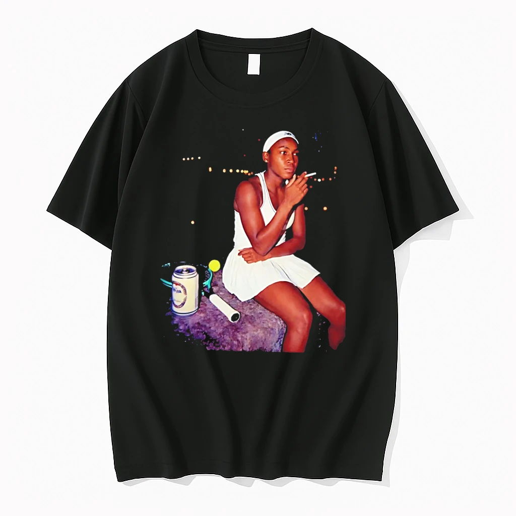 Officials Coco Gauff Smoking Bootleg Style Tennis Tee Premium T Shirt Sweatshirt Hoodie