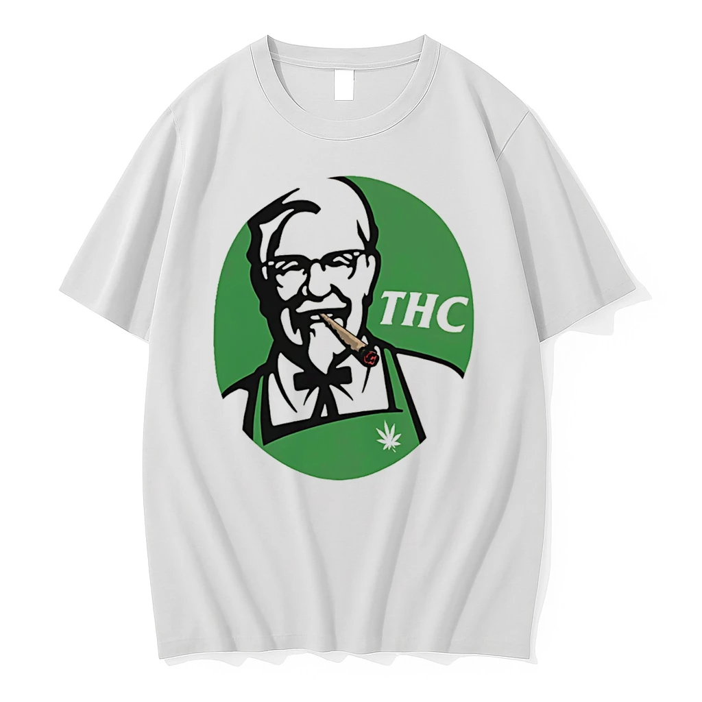 Officials Colonel Sanders Thc Cannabis Parody Kfc Weed Tee Premium T Shirt Sweatshirt Hoodie