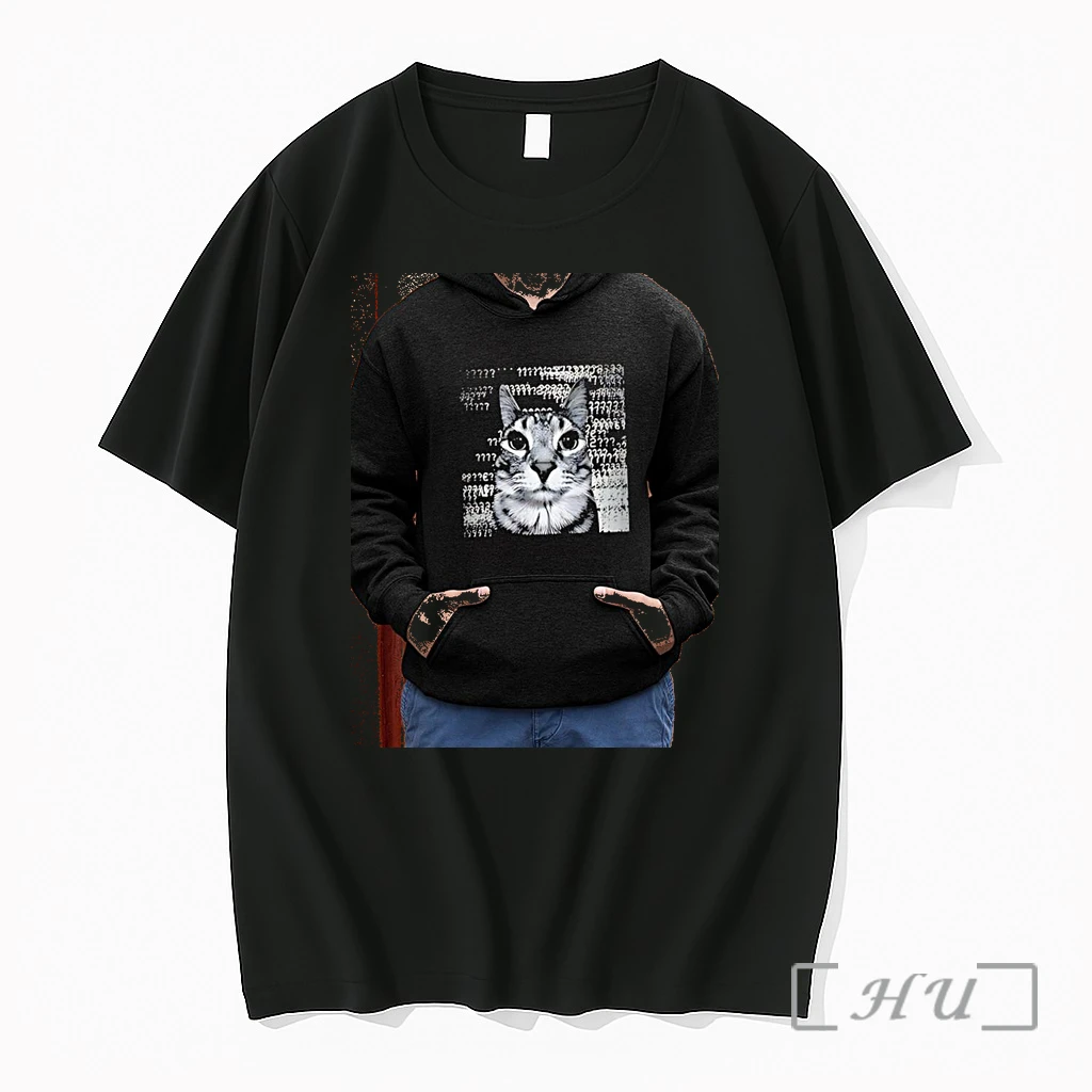 Officials Confused Cat Questions Pattern Minimalist Aesthetic Image Illustration Art Premium T Shirts Sweater Hoodie
