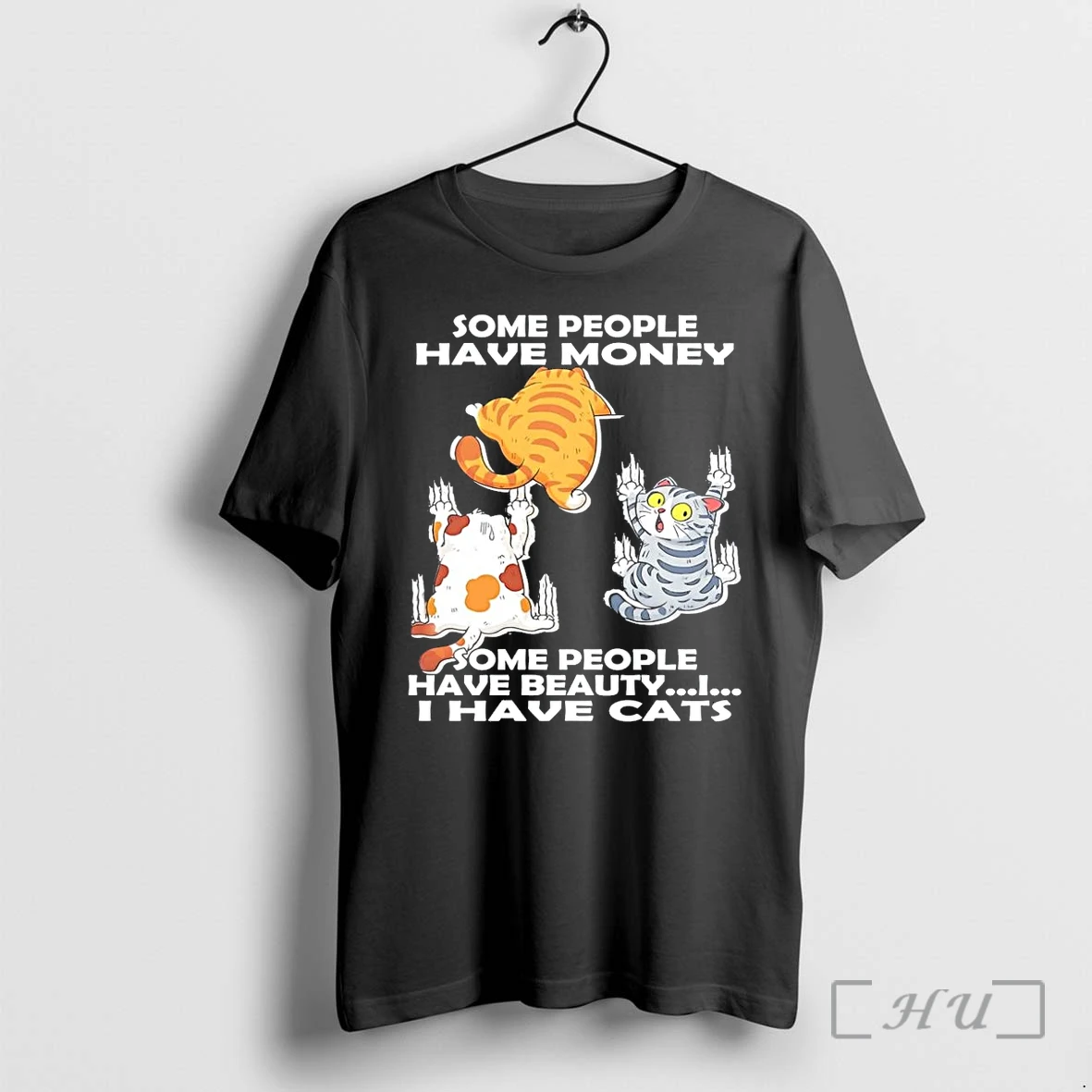 Officials Cute Cats Clawing Walls Some People Have Money Beauty I Have Premium T Shirts Sweater Hoodie