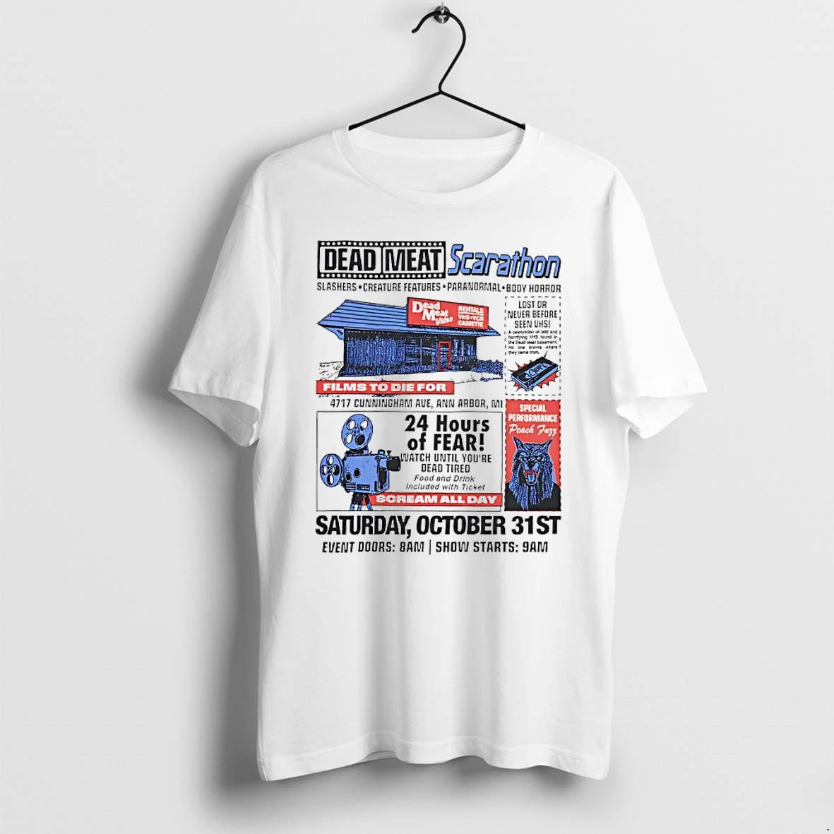 Officials Dead Meat Scarathon October 31st Event Ann Arbor Mi Horror Film Festival Premium T Shirt Sweatshirt Hoodie