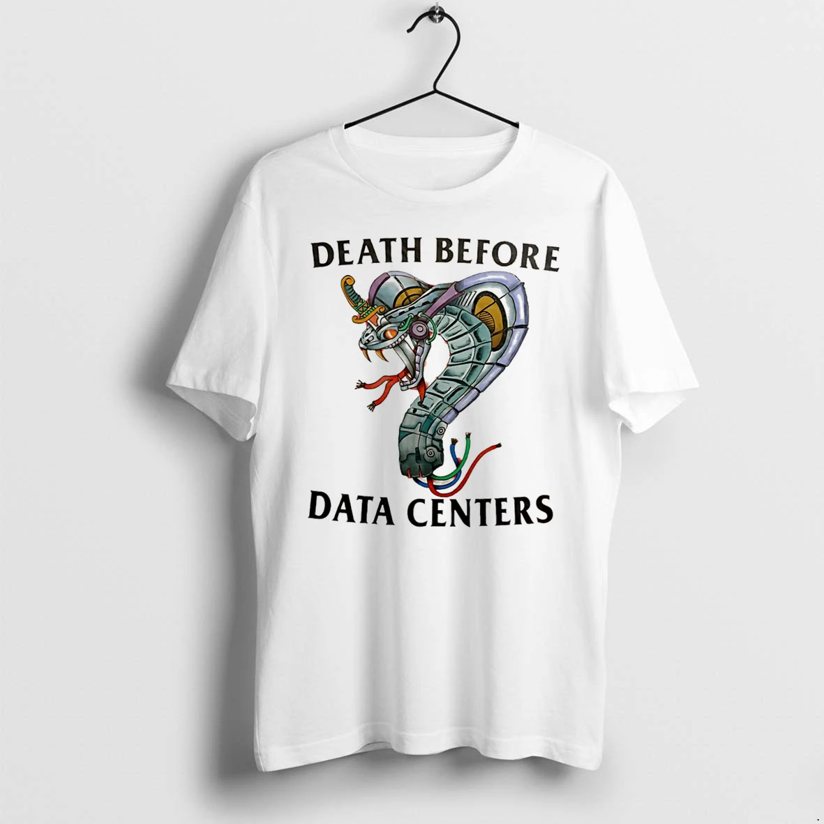 Officials Death Before Data Centers Cybernetic Snake Tee Premium T Shirt Sweatshirt Hoodie