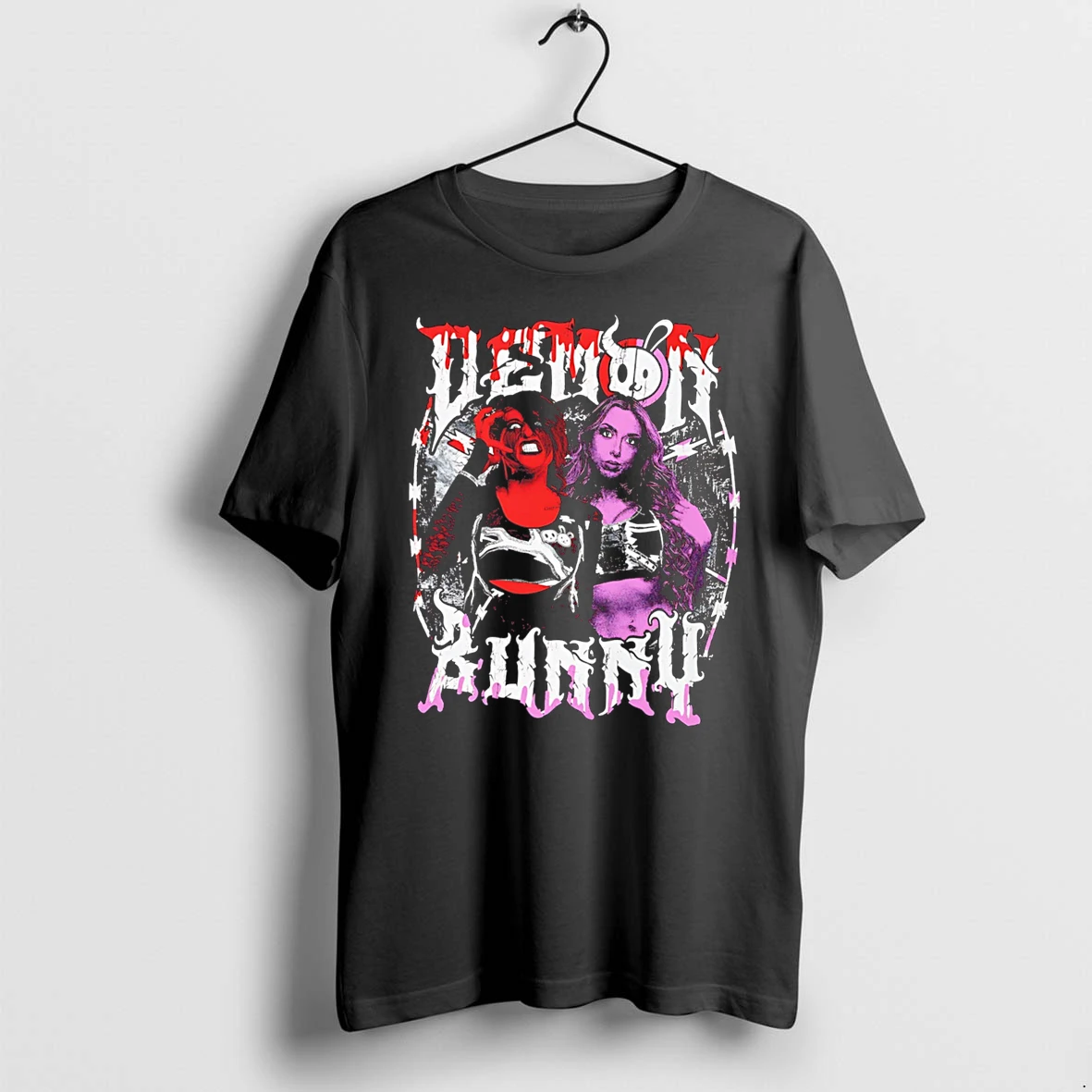 Officials Demon Bunny Dual Chaos Rosemary And Allie Tee Premium T Shirt Sweatshirt Hoodie