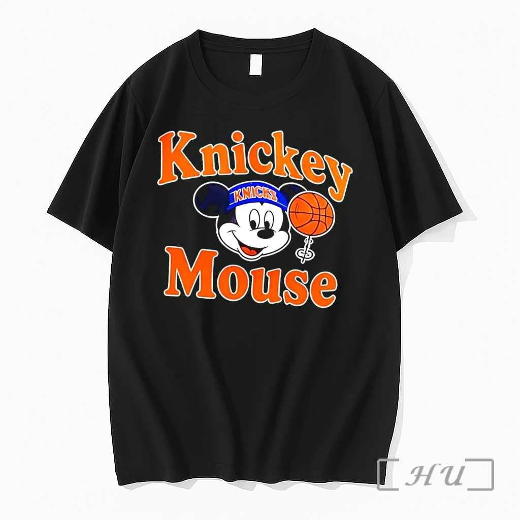 Officials Disney Mickey Mouse Wearing New York Knicks Basketball Team Black Premium T Shirts Sweater Hoodie