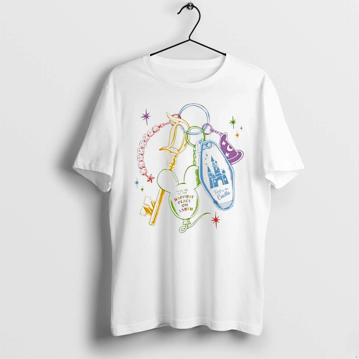 Officials Disneyland Take Me To The Happiest Place On Earth Keys To The Castle Premium T Shirt Sweatshirt Hoodie