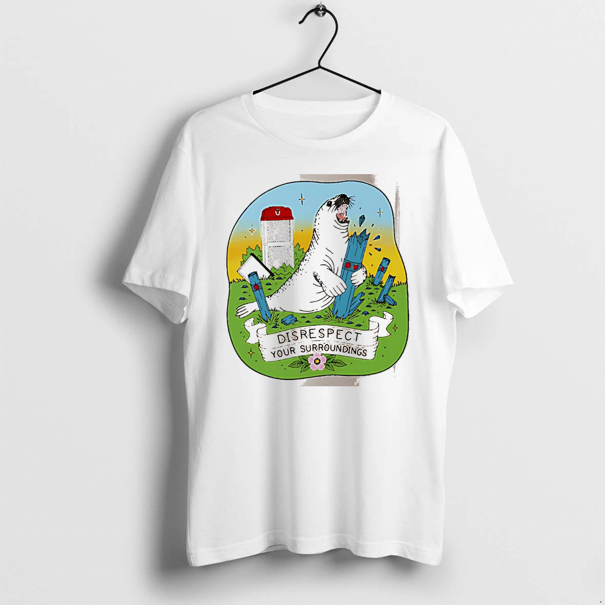 Officials Disrespect Your Surroundings Seal White Premium T Shirt Sweatshirt Hoodie