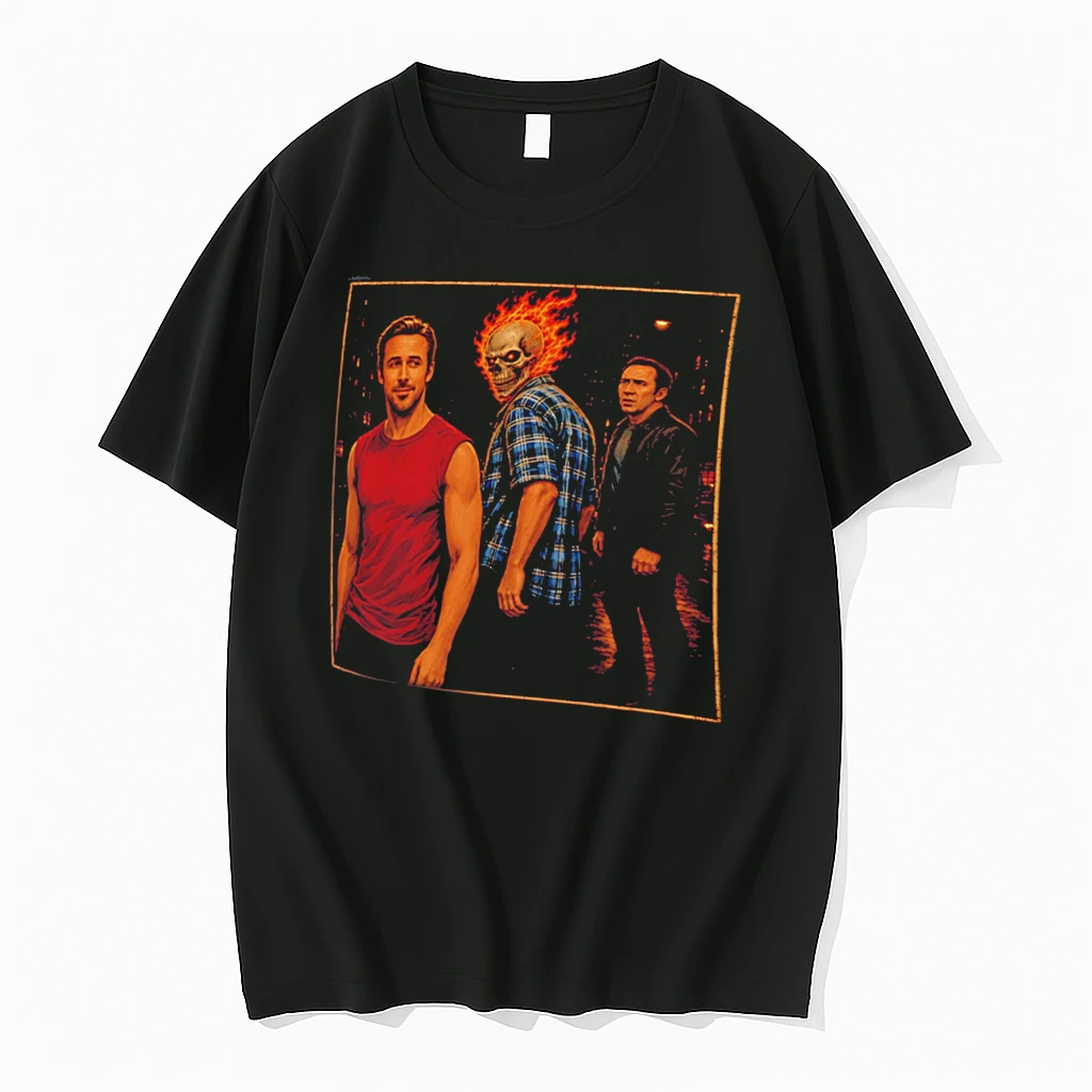 Officials Distracted Ghost Rider Ryan Gosling Nicolas Cage Tee Premium T Shirt Sweatshirt Hoodie